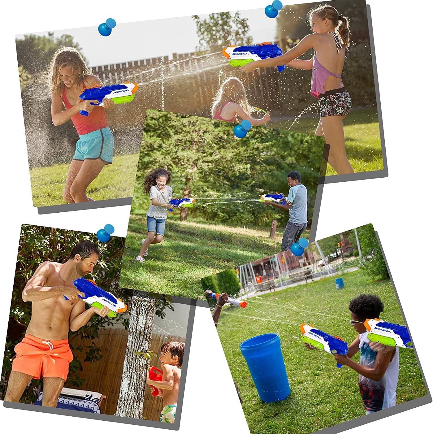 Water Guns for Kids - Summer Soaker Squirt Guns, 400Cc/40Ft for 3 Years Old and up Boys Girls Adults - 2 Pack Outdoor Toy for Swimming Pool Yard Lawn Beach