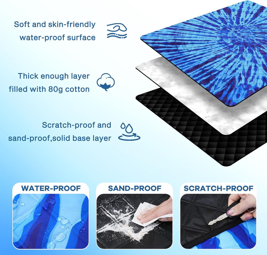 Waterproof Sandproof Beach Blanket Picnic Outdoor Mat Extra Large Foldable Sand Free Big Giant XL Car Essential Roadtrip Gadget Rv Accessories Gear Must Haves Hiking Items Necessities