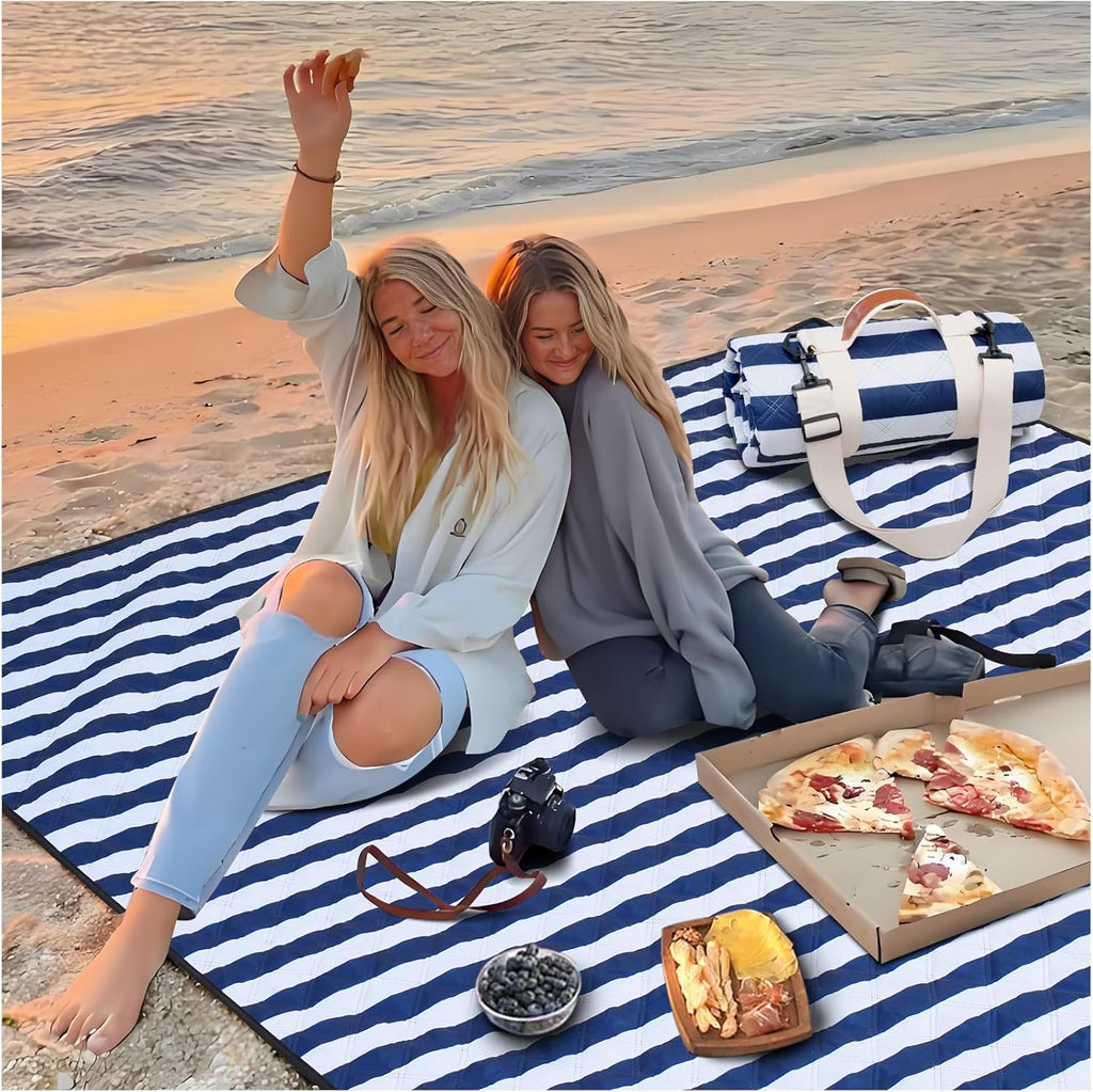 Waterproof Sandproof Beach Blanket Picnic Outdoor Mat Extra Large Foldable Sand Free Big Giant XL Car Essential Roadtrip Gadget Rv Accessories Gear Must Haves Hiking Items Necessities