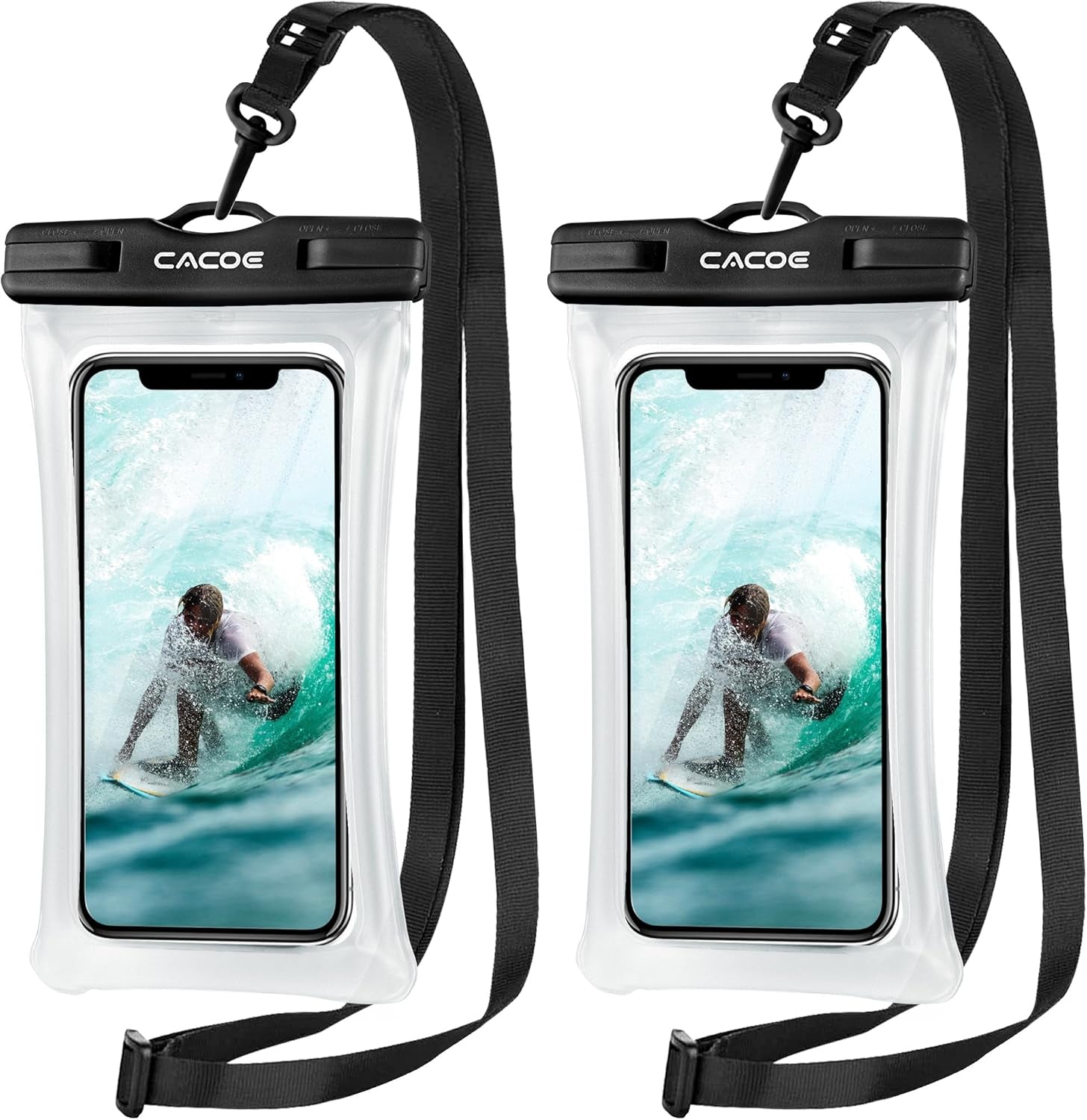 Experience Ultimate Protection with the Floatable IPX8 Waterproof Phone Case - 2 Pack for Smartphones Up to 7.0" - Perfect for Beach, Pool, and Adventure!