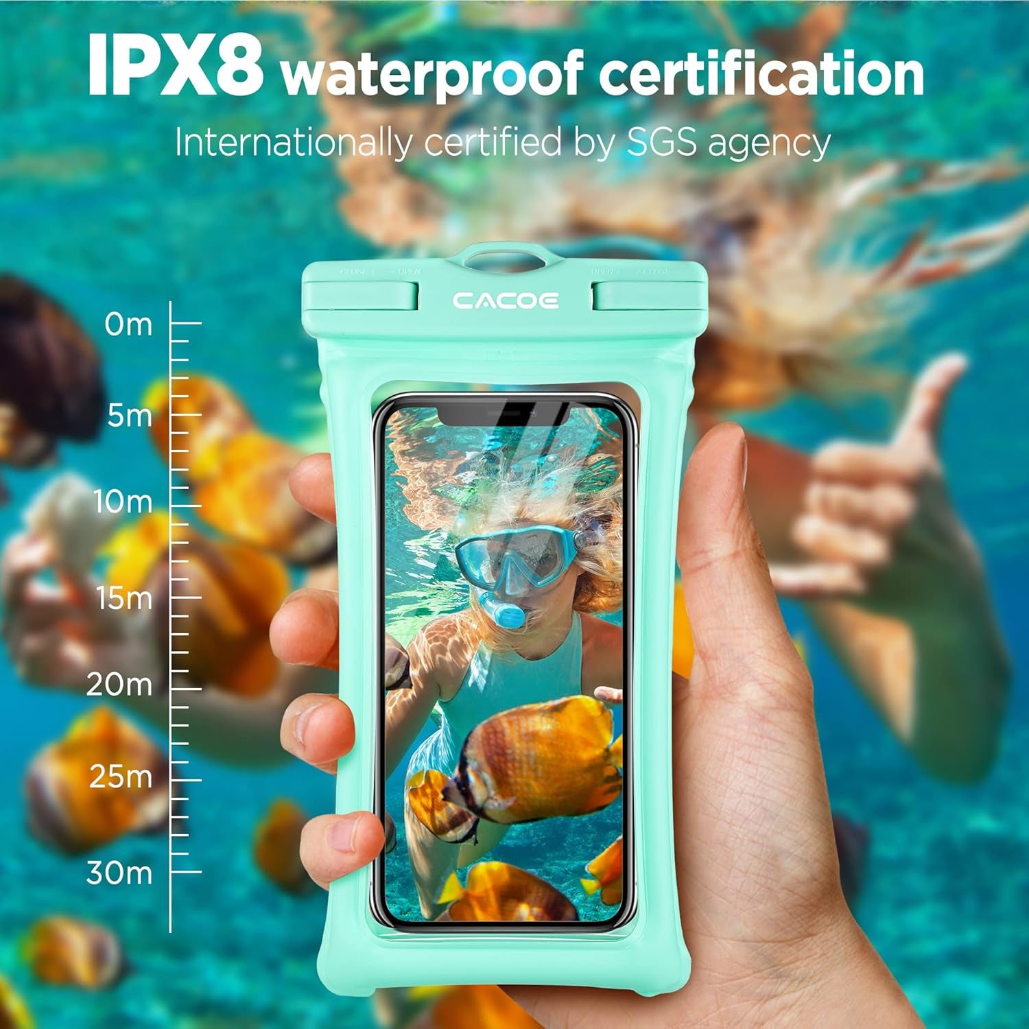 Experience Ultimate Protection with the Floatable IPX8 Waterproof Phone Case - 2 Pack for Smartphones Up to 7.0" - Perfect for Beach, Pool, and Adventure!