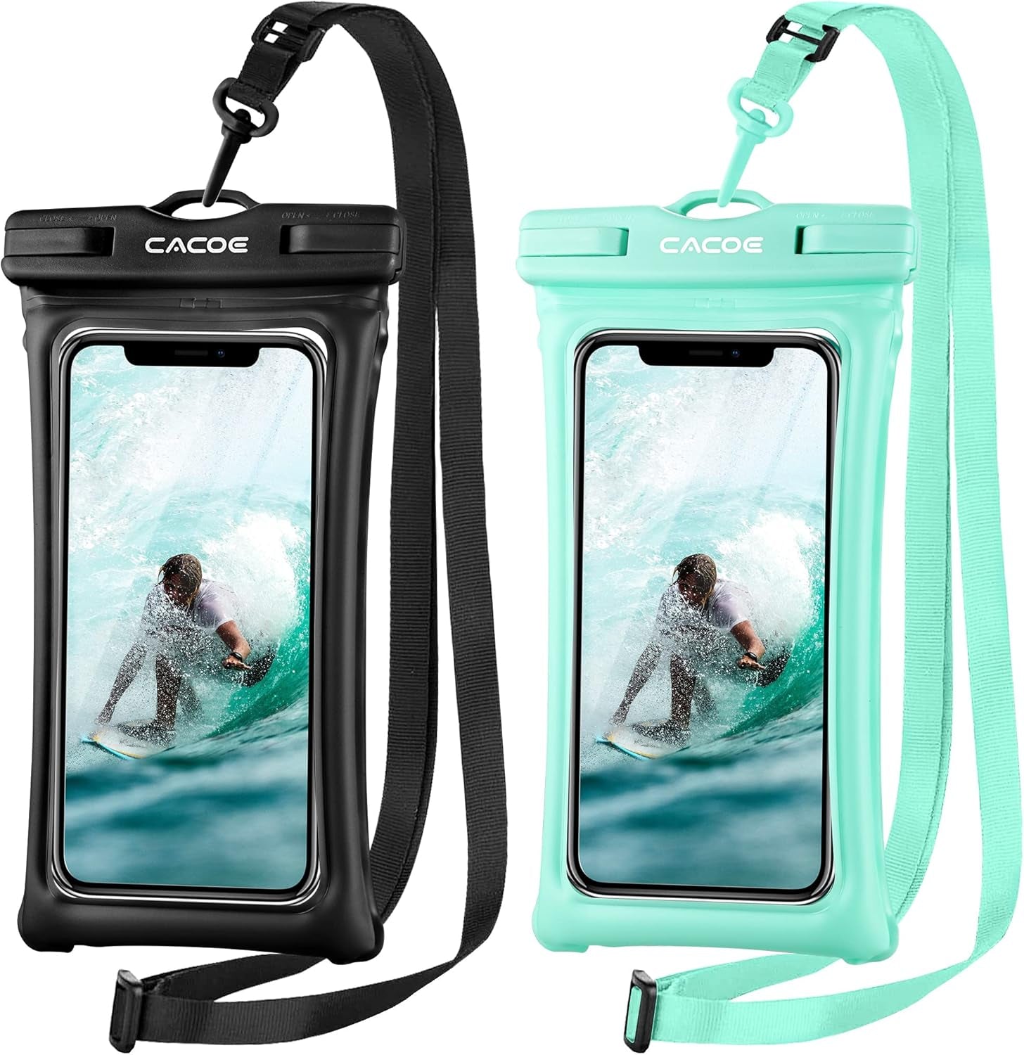 Experience Ultimate Protection with the Floatable IPX8 Waterproof Phone Case - 2 Pack for Smartphones Up to 7.0" - Perfect for Beach, Pool, and Adventure!