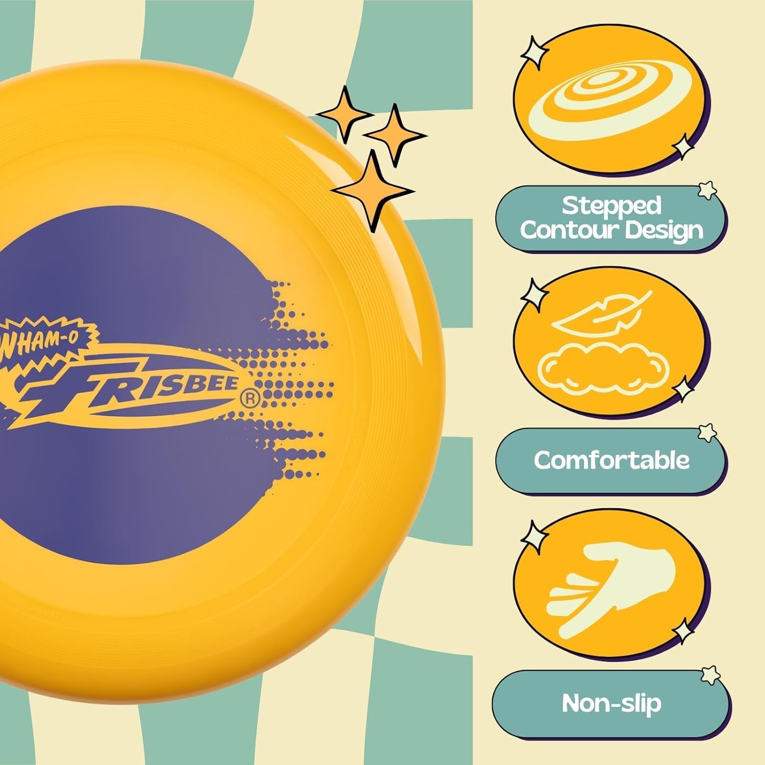 Frisbee Cool Flyer Flying Disc, 9.95 Inch Sports Disc Lightweight Durable for Outdoor Beach Park Backyard Game - 130G