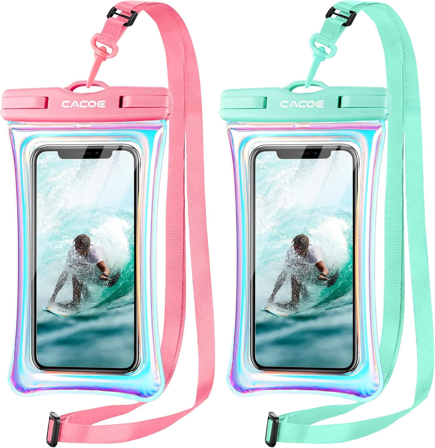 Experience Ultimate Protection with the Floatable IPX8 Waterproof Phone Case - 2 Pack for Smartphones Up to 7.0" - Perfect for Beach, Pool, and Adventure!