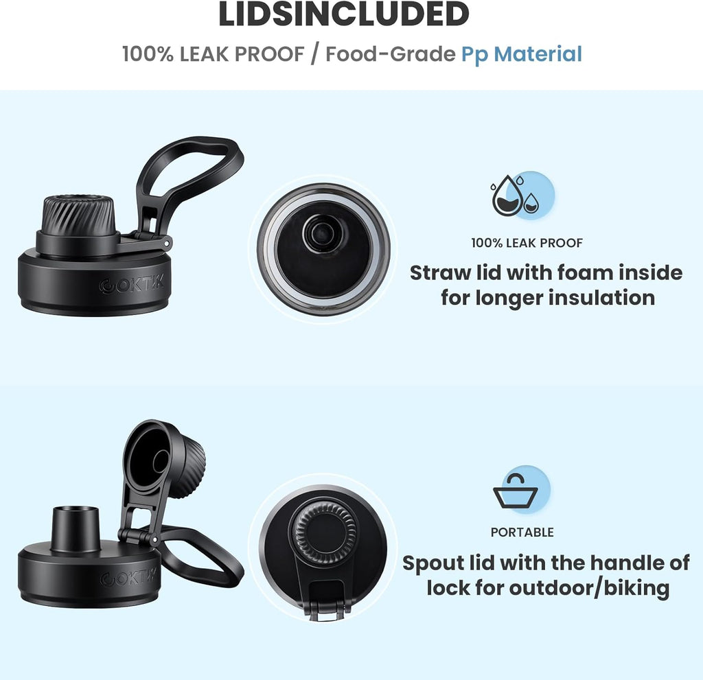 Sports Water Bottle 22Oz, Insulated Water Bottle with Handle,Stainless Steel,Simple Modern,Suitable for Travel, School, Boy, Girl(Army Green)