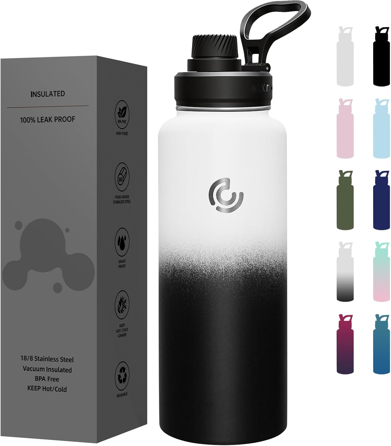 Sports Water Bottle 22Oz, Insulated Water Bottle with Handle,Stainless Steel,Simple Modern,Suitable for Travel, School, Boy, Girl(Army Green)