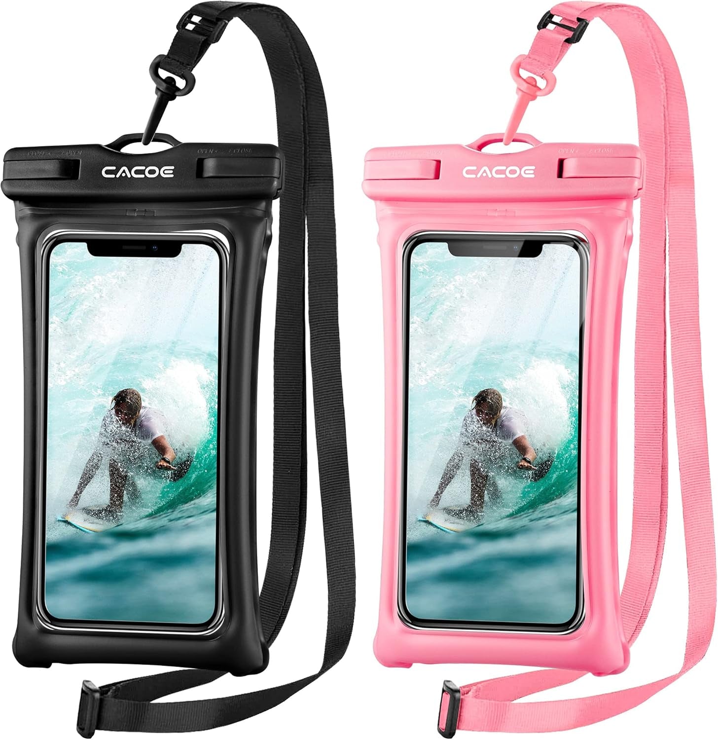 Experience Ultimate Protection with the Floatable IPX8 Waterproof Phone Case - 2 Pack for Smartphones Up to 7.0" - Perfect for Beach, Pool, and Adventure!