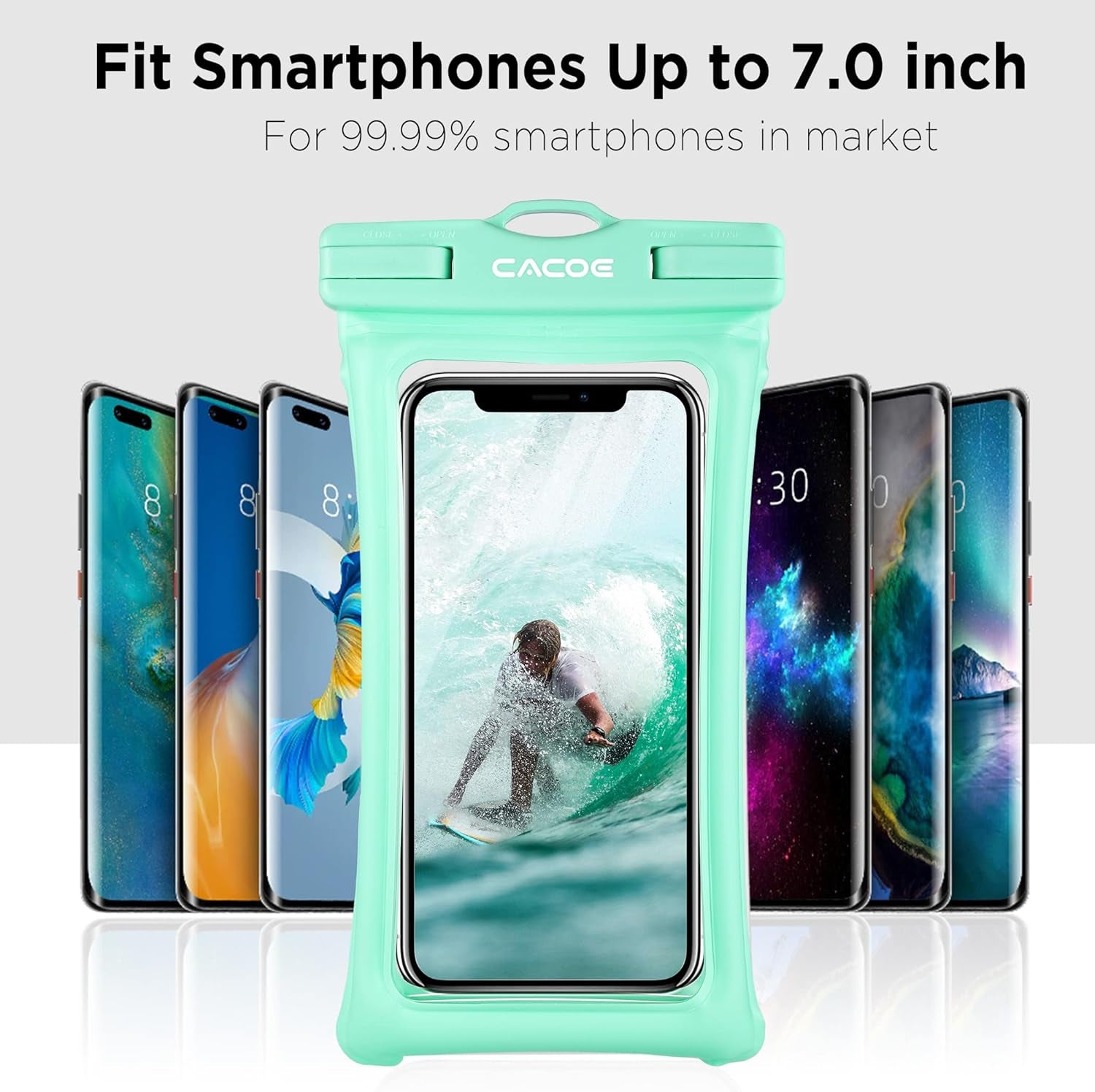 Experience Ultimate Protection with the Floatable IPX8 Waterproof Phone Case - 2 Pack for Smartphones Up to 7.0" - Perfect for Beach, Pool, and Adventure!