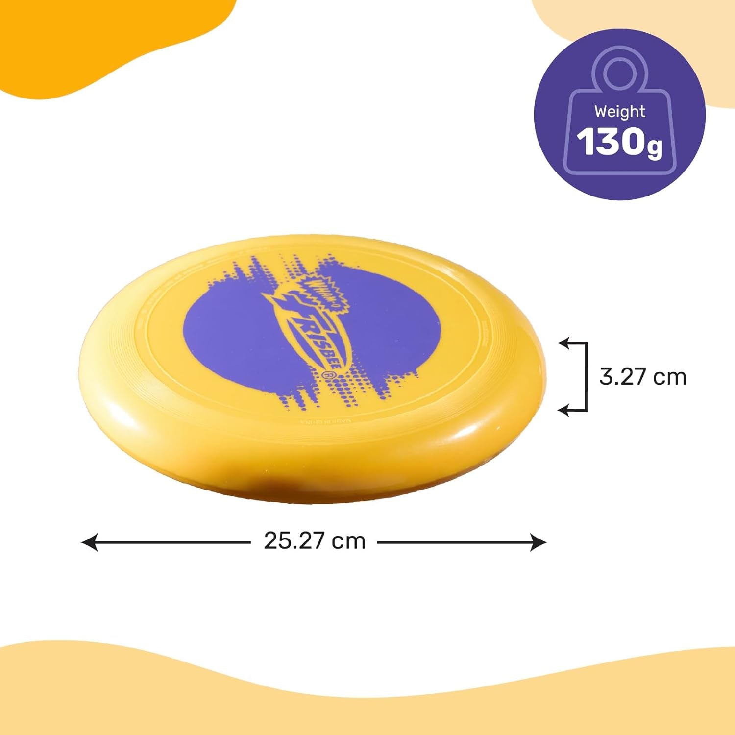 Frisbee Cool Flyer Flying Disc, 9.95 Inch Sports Disc Lightweight Durable for Outdoor Beach Park Backyard Game - 130G