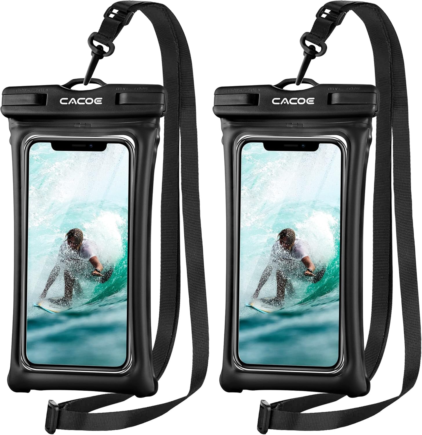 Experience Ultimate Protection with the Floatable IPX8 Waterproof Phone Case - 2 Pack for Smartphones Up to 7.0" - Perfect for Beach, Pool, and Adventure!