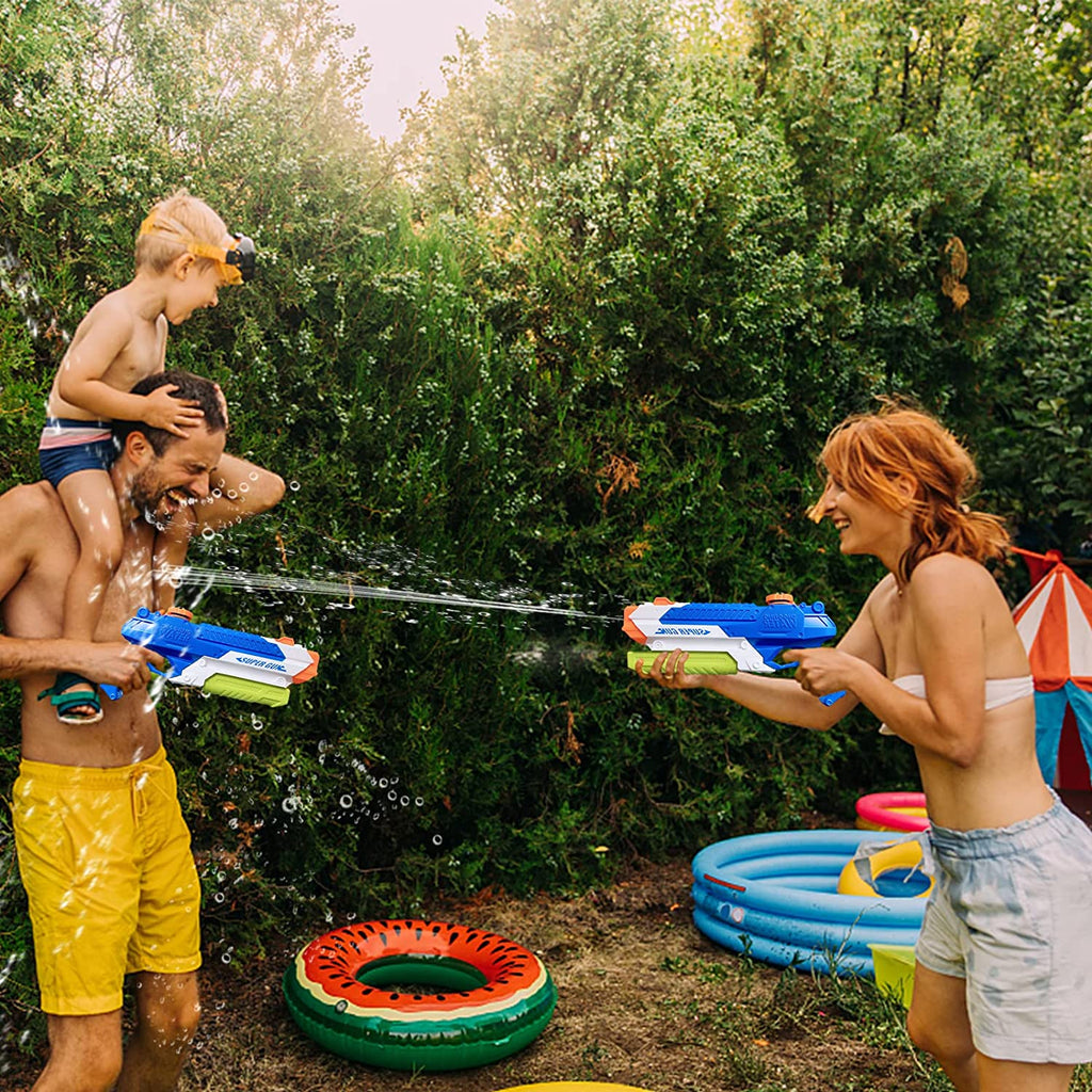 Water Guns for Kids - Summer Soaker Squirt Guns, 400Cc/40Ft for 3 Years Old and up Boys Girls Adults - 2 Pack Outdoor Toy for Swimming Pool Yard Lawn Beach