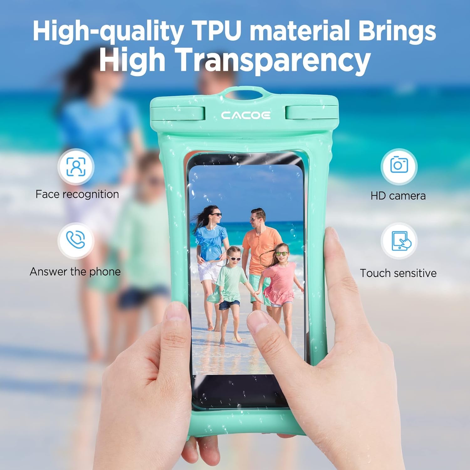 Experience Ultimate Protection with the Floatable IPX8 Waterproof Phone Case - 2 Pack for Smartphones Up to 7.0" - Perfect for Beach, Pool, and Adventure!