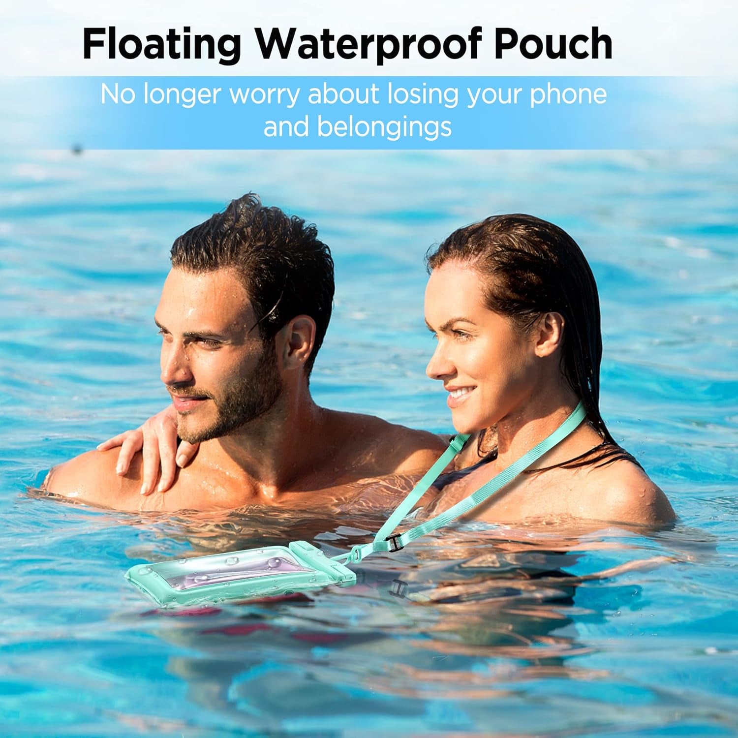 Experience Ultimate Protection with the Floatable IPX8 Waterproof Phone Case - 2 Pack for Smartphones Up to 7.0" - Perfect for Beach, Pool, and Adventure!