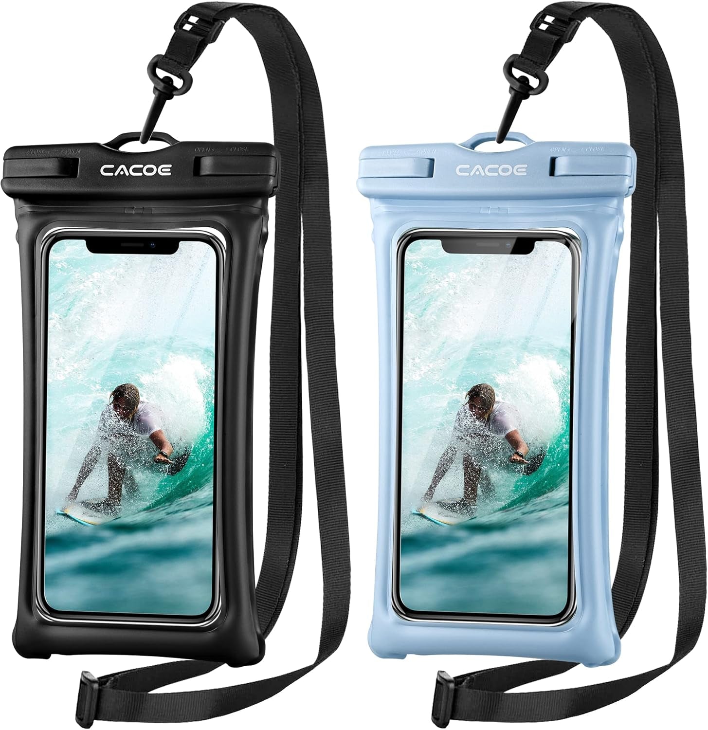 Experience Ultimate Protection with the Floatable IPX8 Waterproof Phone Case - 2 Pack for Smartphones Up to 7.0" - Perfect for Beach, Pool, and Adventure!
